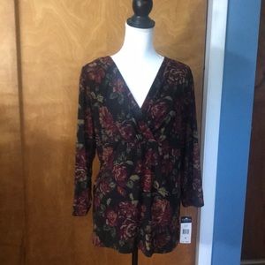 Chaps fall flier print top